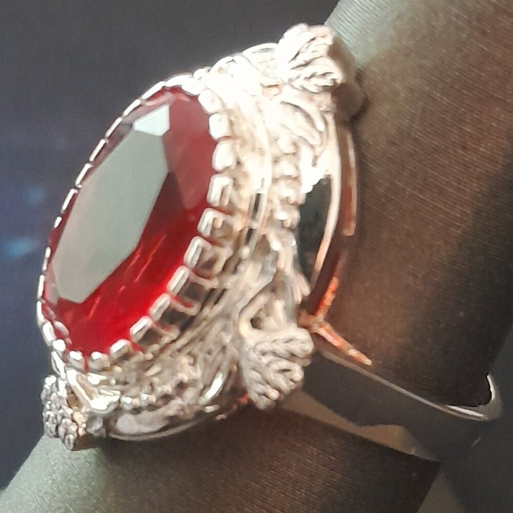CHOICE: Aquamarine, Amethyst OR Sapphire Ring - SIZE 6,   Fire Garnet - SIZE 8 - Picture 5 of 5